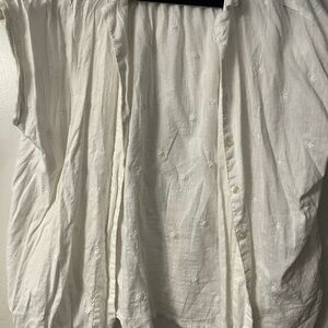 Old Navy Cream Embroidered Shirt
